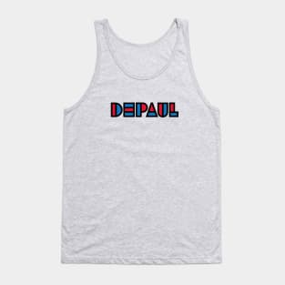 Unique DePaul font with team colors! Tank Top